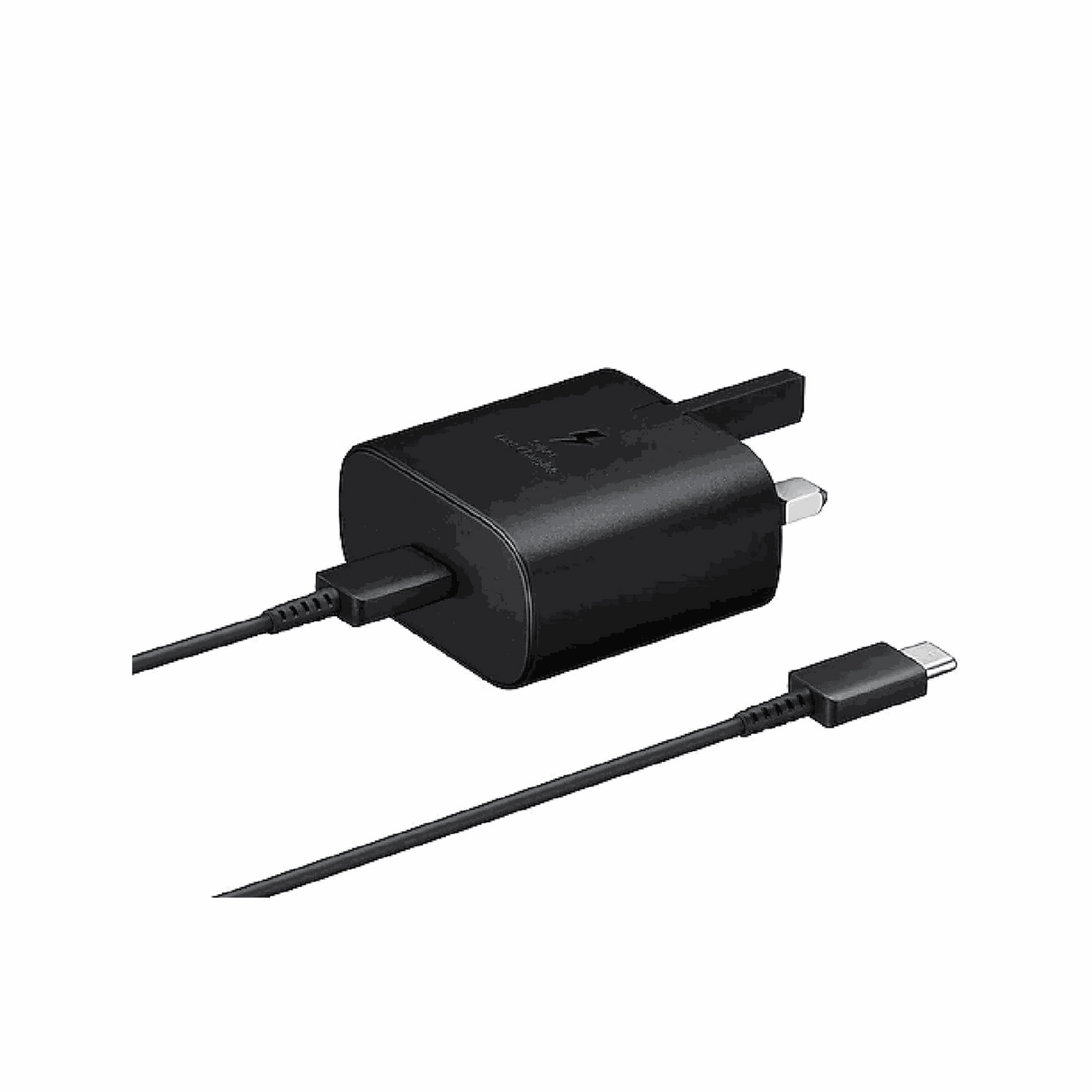 Samsung 25W Travel Adapter with USB-C to USB-C Cable - Black - Zayoom