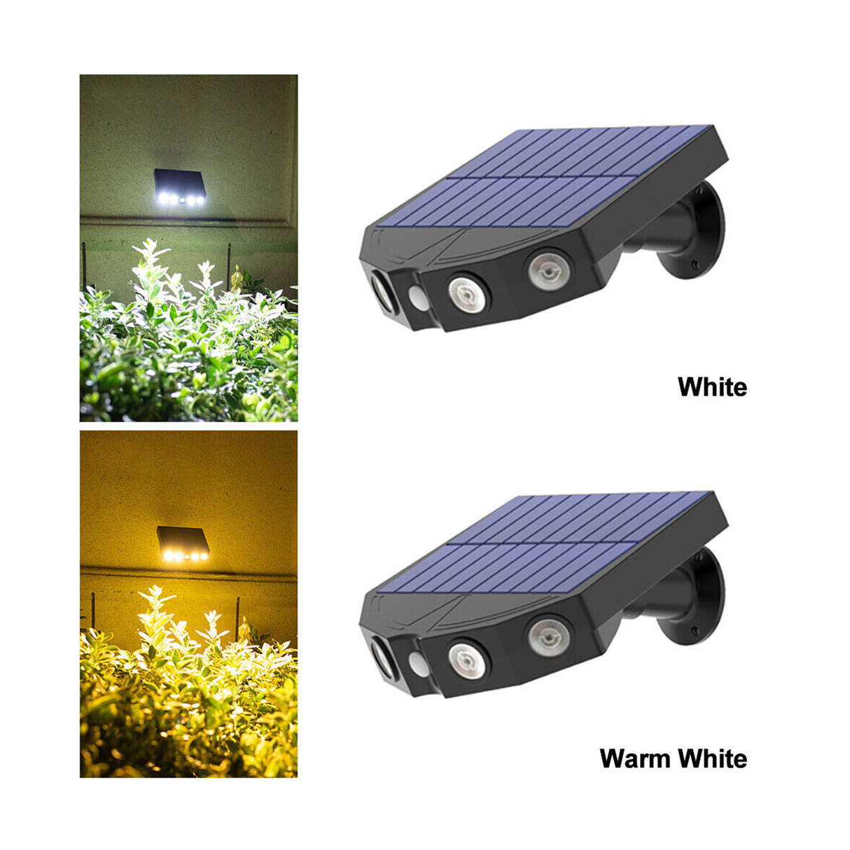 Set of 2 Smart Motion Sensor LED Solar Outdoor Security Light - Waterproof, Frost Resistant, and Energy Saving
