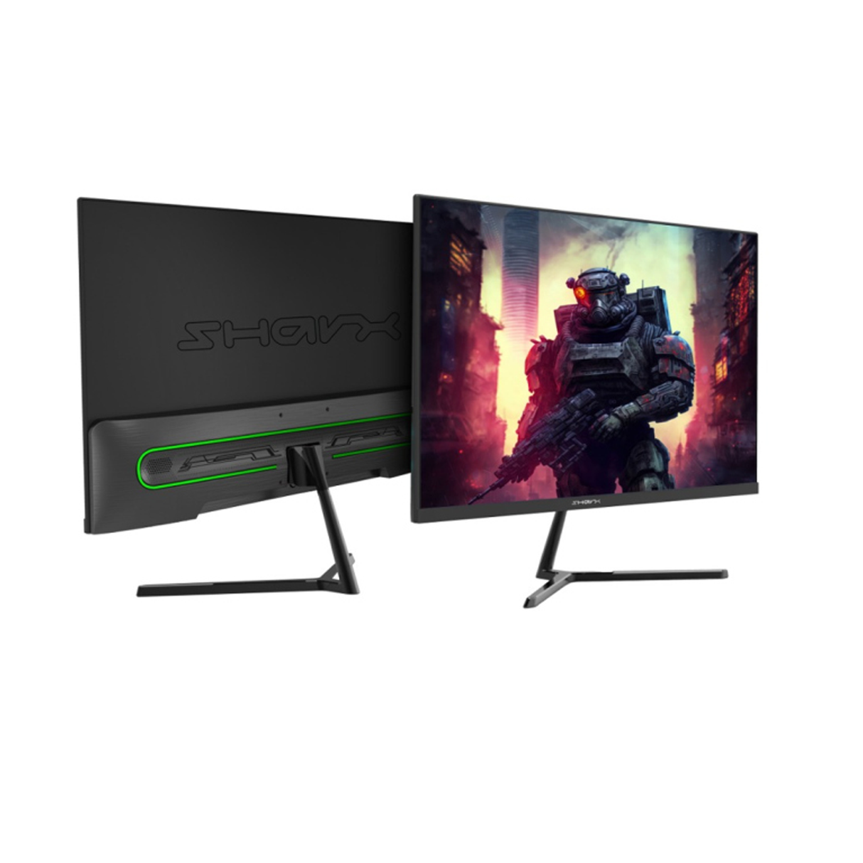 شاركس جوز 24اف120آي بقياس 24 بوصة بدقة فل اتش دي ولوحة آي بي إس بمعدل تحديث 120 هرتز وزمن استجابة 1 مللي ثانية مزودة بمنفذ إتش دي إم آي 2.1، بحامل ثابت، وتدعم تقنيتي فري سينك وجي سينك شاشة ألعاب – أسود