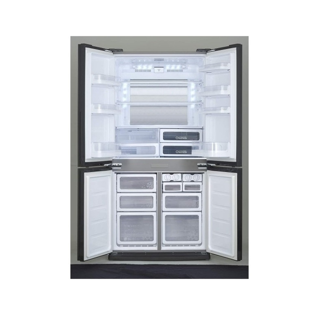 Sharp French Door 724L 25.5CFT Refrigerator - Silver - Zayoom