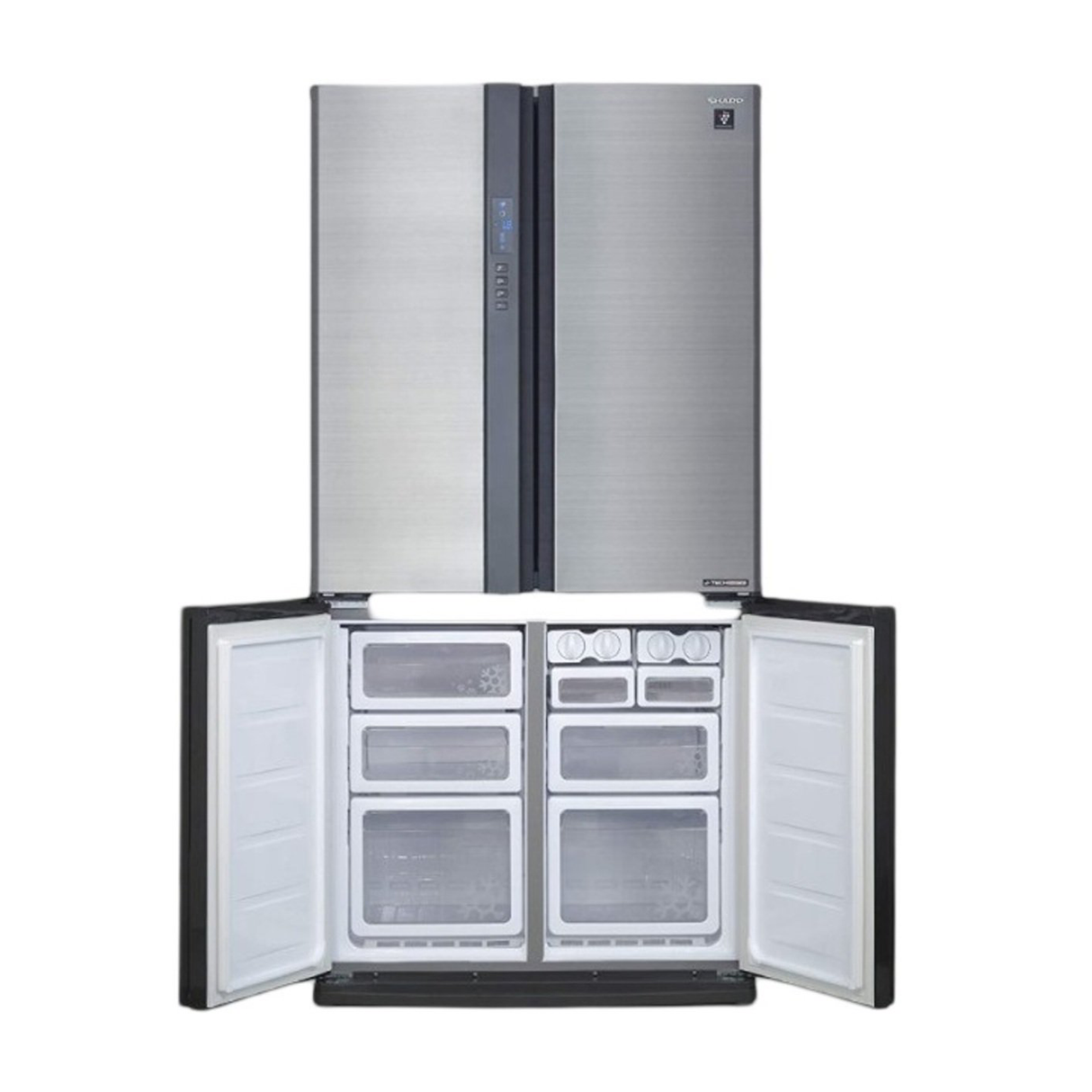 Sharp French Door 724L 25.5CFT Refrigerator - Silver - Zayoom