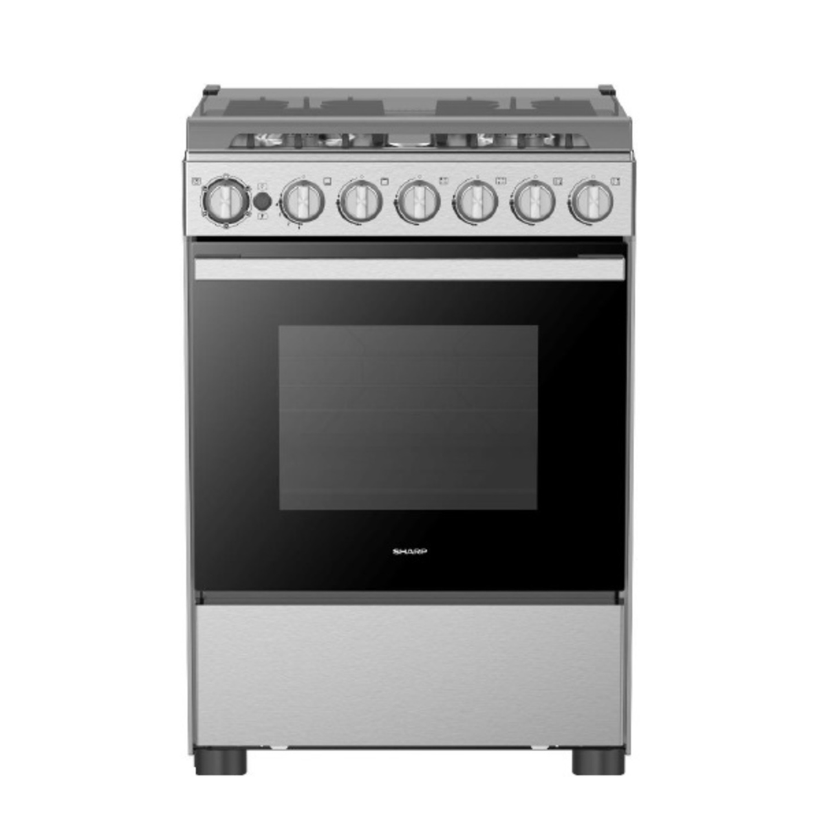 Sharp Gas Cooker 60x60cm 4 Burners - Stainless Steel