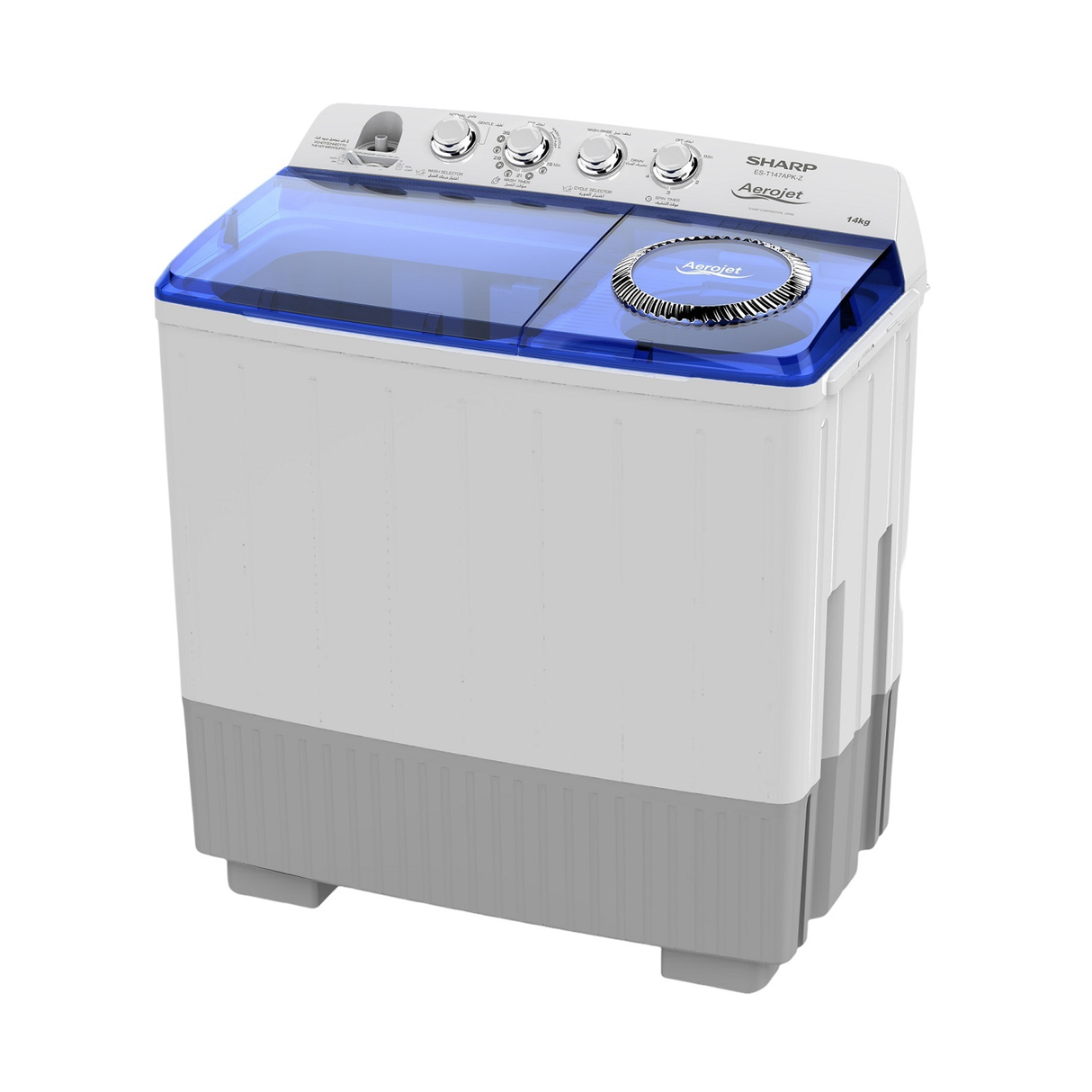 Sharp Twin Tub Washer 14kg Dryer 8kg - White