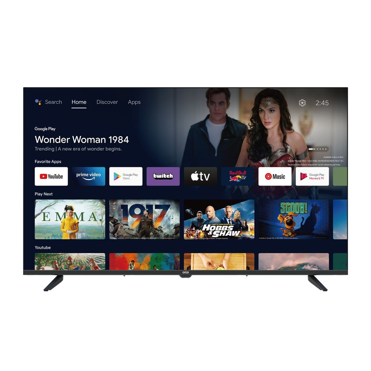 Orca 43 Inch FHD 4K Google Smart TV