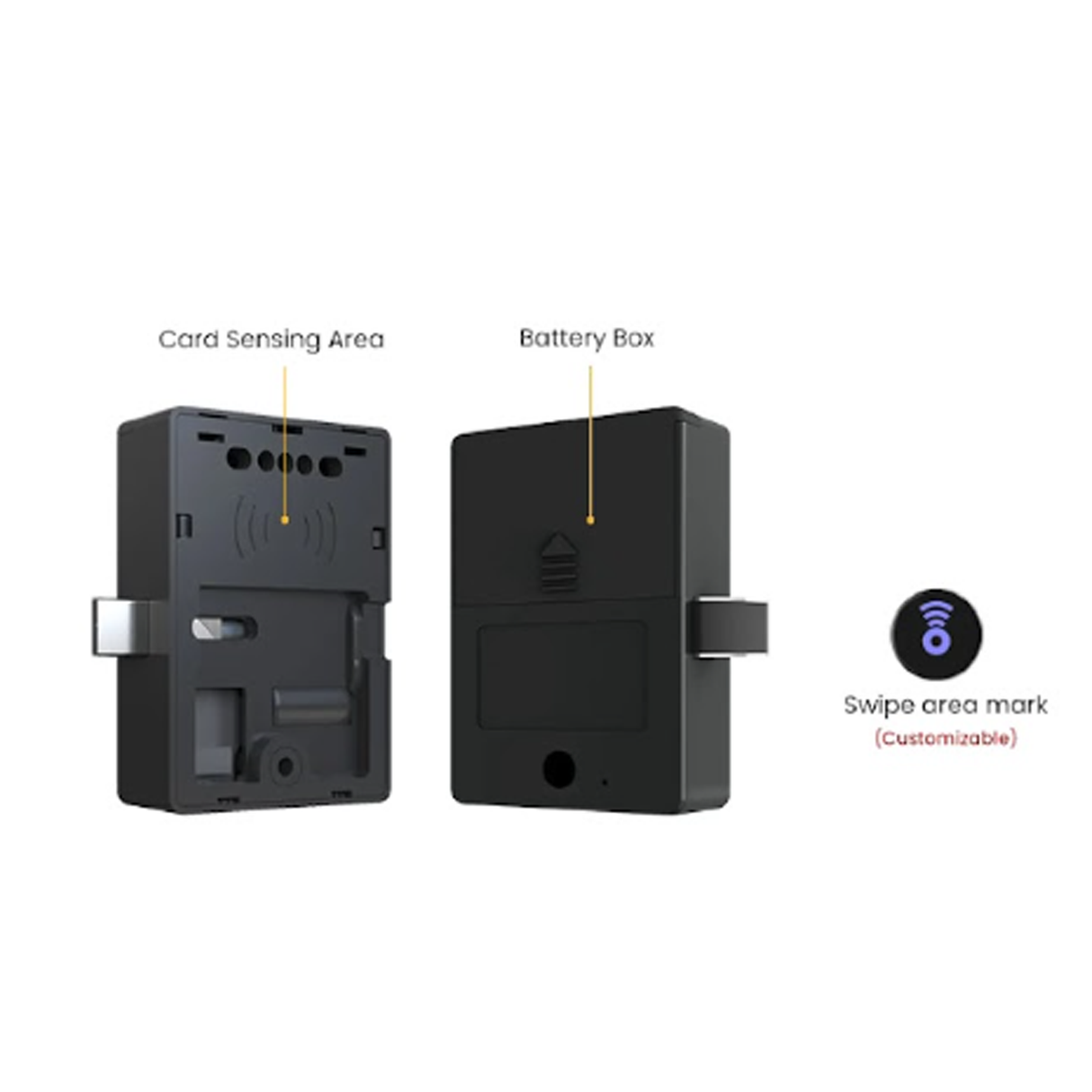 Smart Card Cabinet Lock Y100C - Black