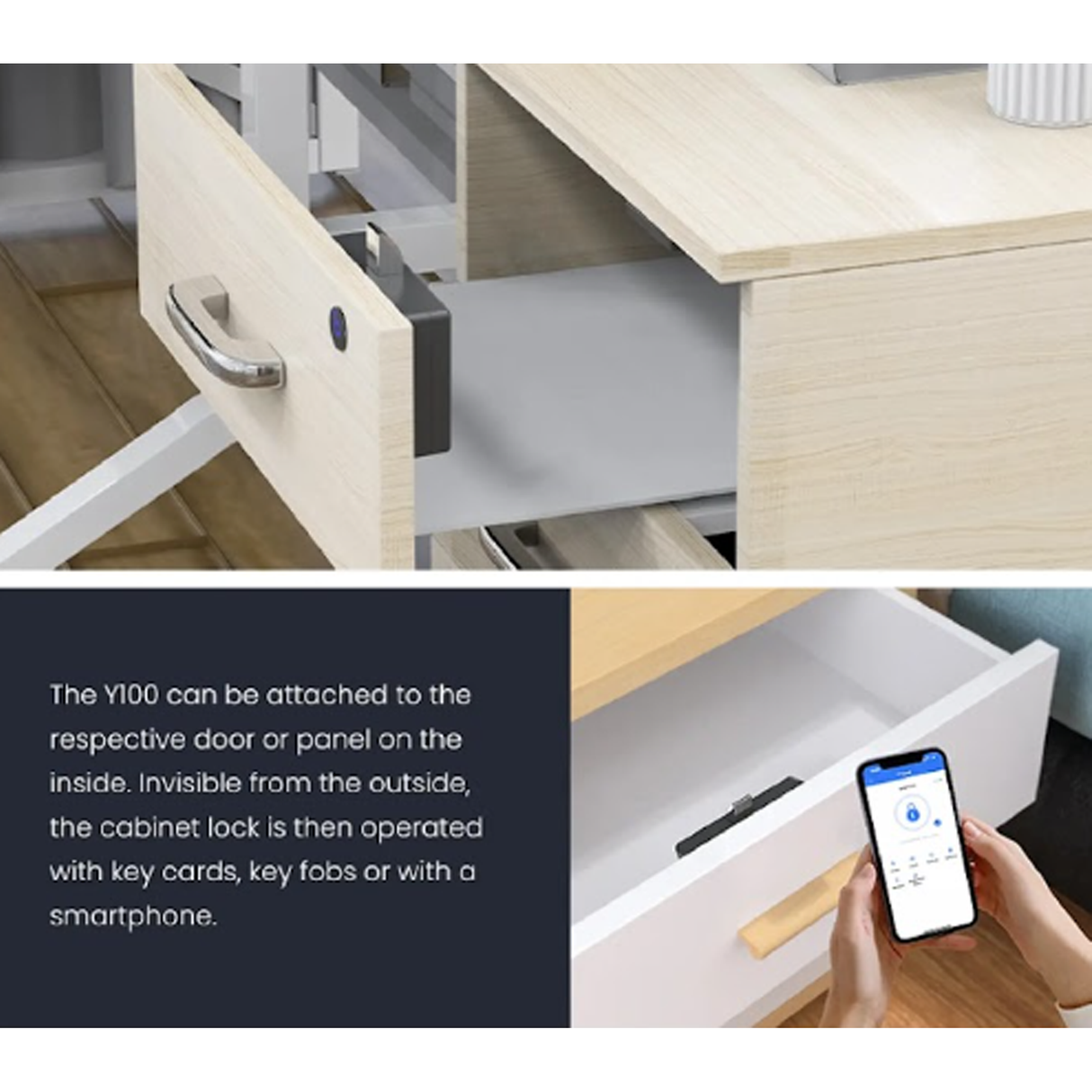 Smart Card Cabinet Lock Y100C - Black