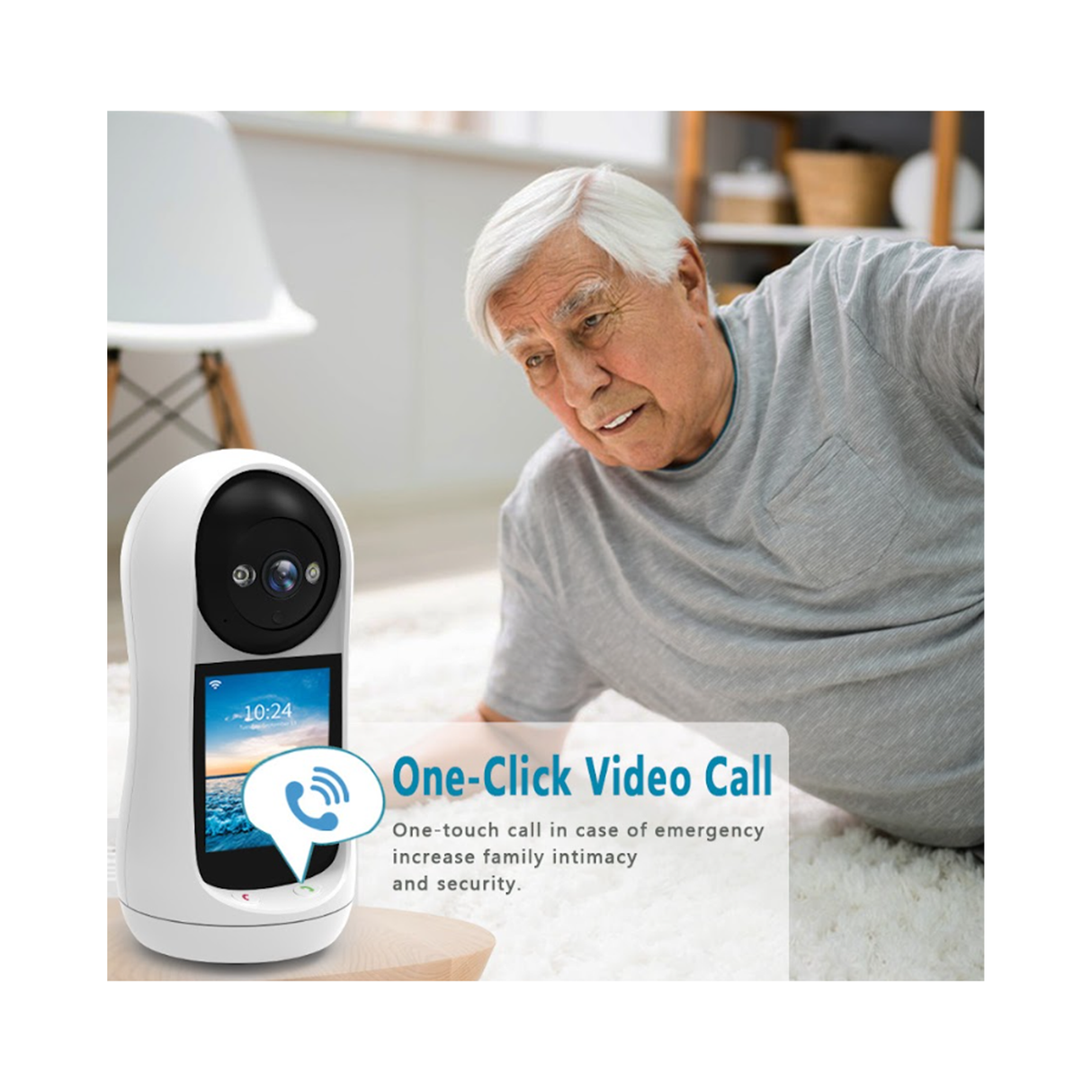 Smart High-Resolution Wifi Camera With 3MP - Night Vision - Motion Detection - and Two-Way Audio
