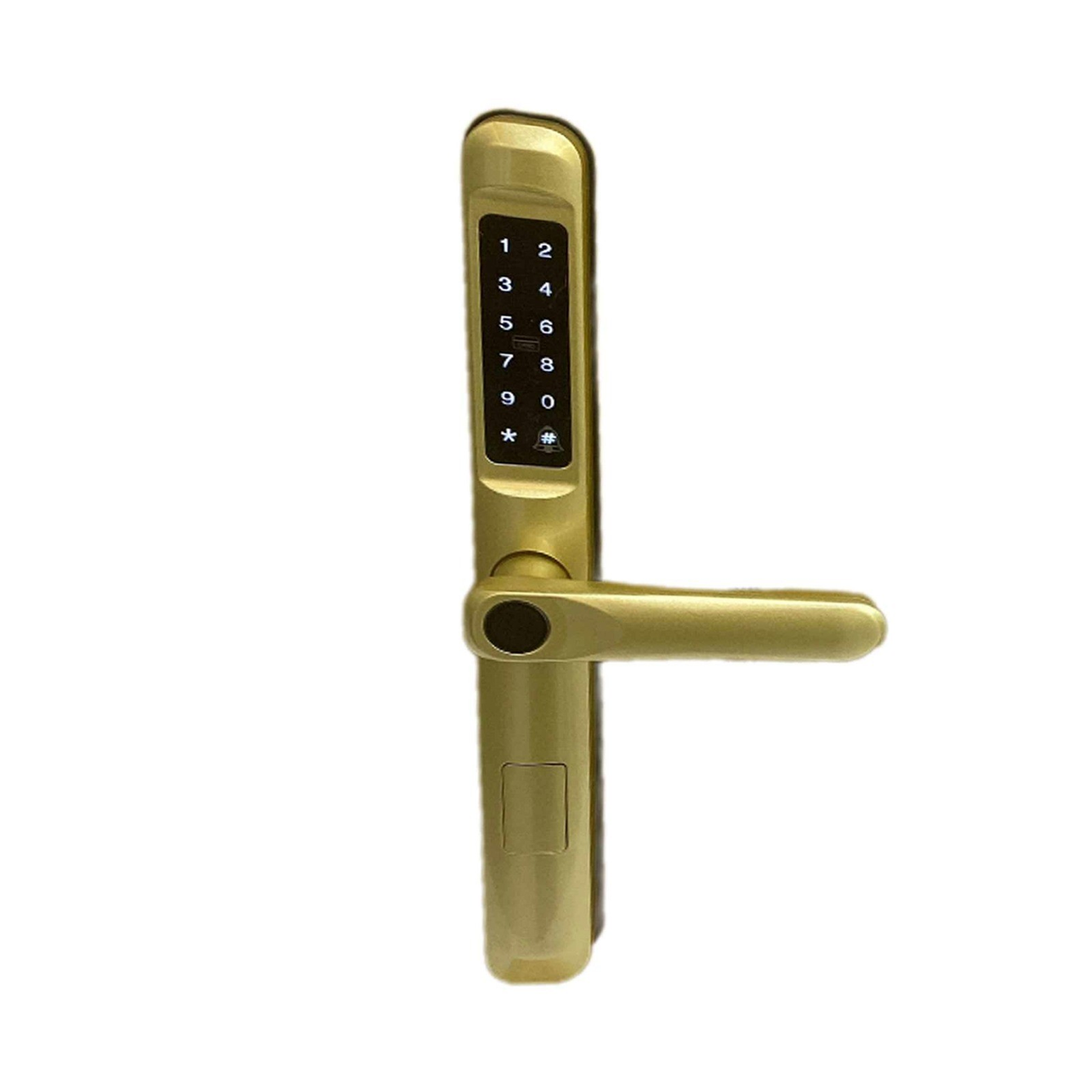 Smart Lock Intelligent Aluminium Door Lock With Tuya App - Aluminium Doors With Installation - Gold