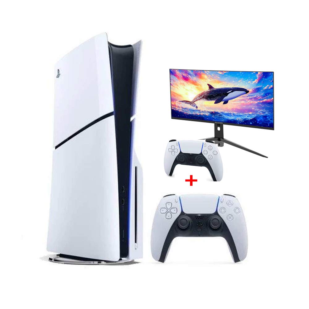 Sony PlayStation Slim (PS5) Disc Console with 27