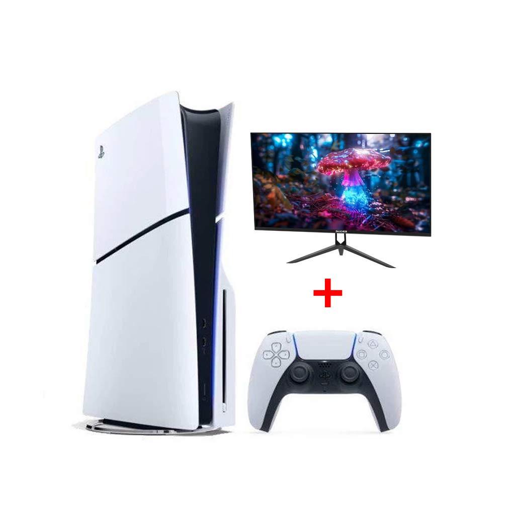 سوني بلايستيشن 5 سليم وحدة تحكم أقراص (PS5) مع شاشة ألعاب فل اتش ديD مقاس 27 بوصة