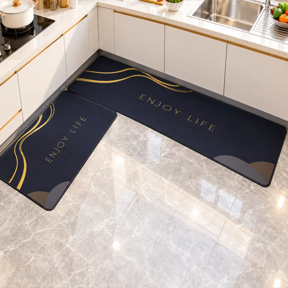 2-Piece Anti-Fatigue Kitchen Mat Set – K2239 - Morden Kitchen