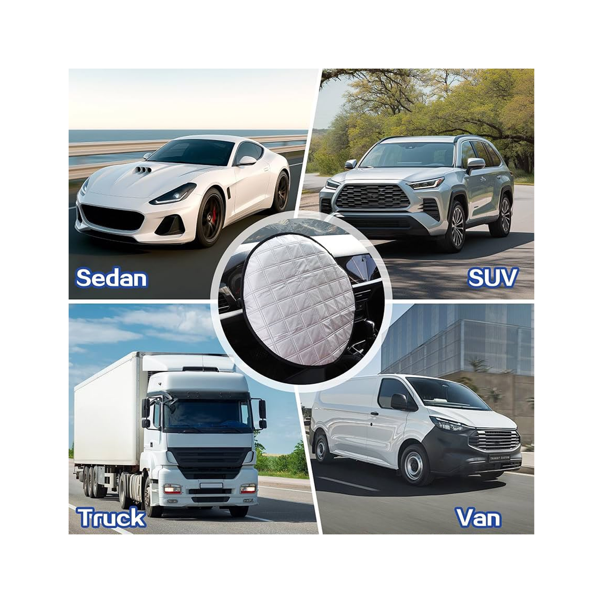 Steering Wheel Sunshade & Heat Shield – Reflective Car Steering Wheel Cover