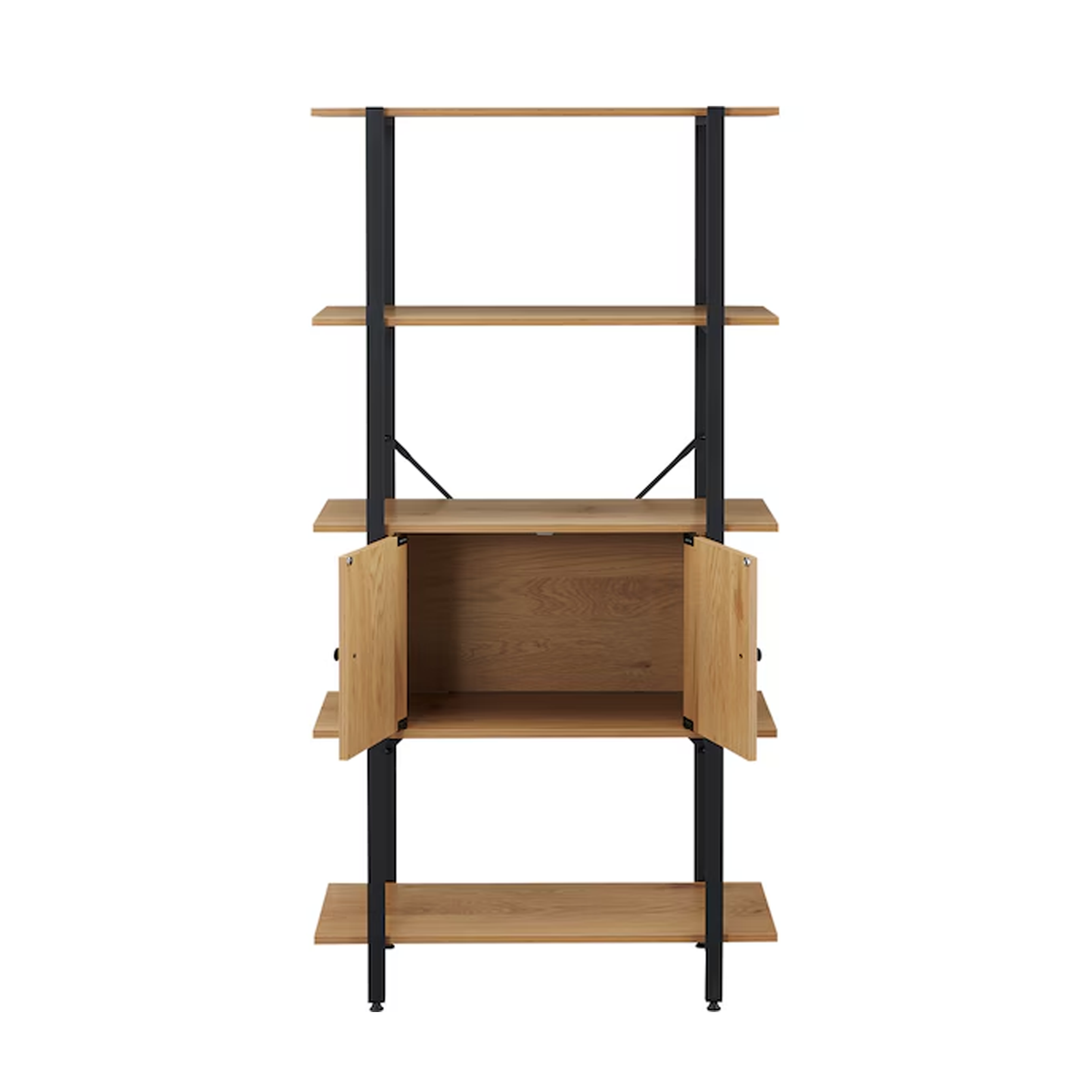 Storage Shelf With Door – KP506 - Light Brown & Black