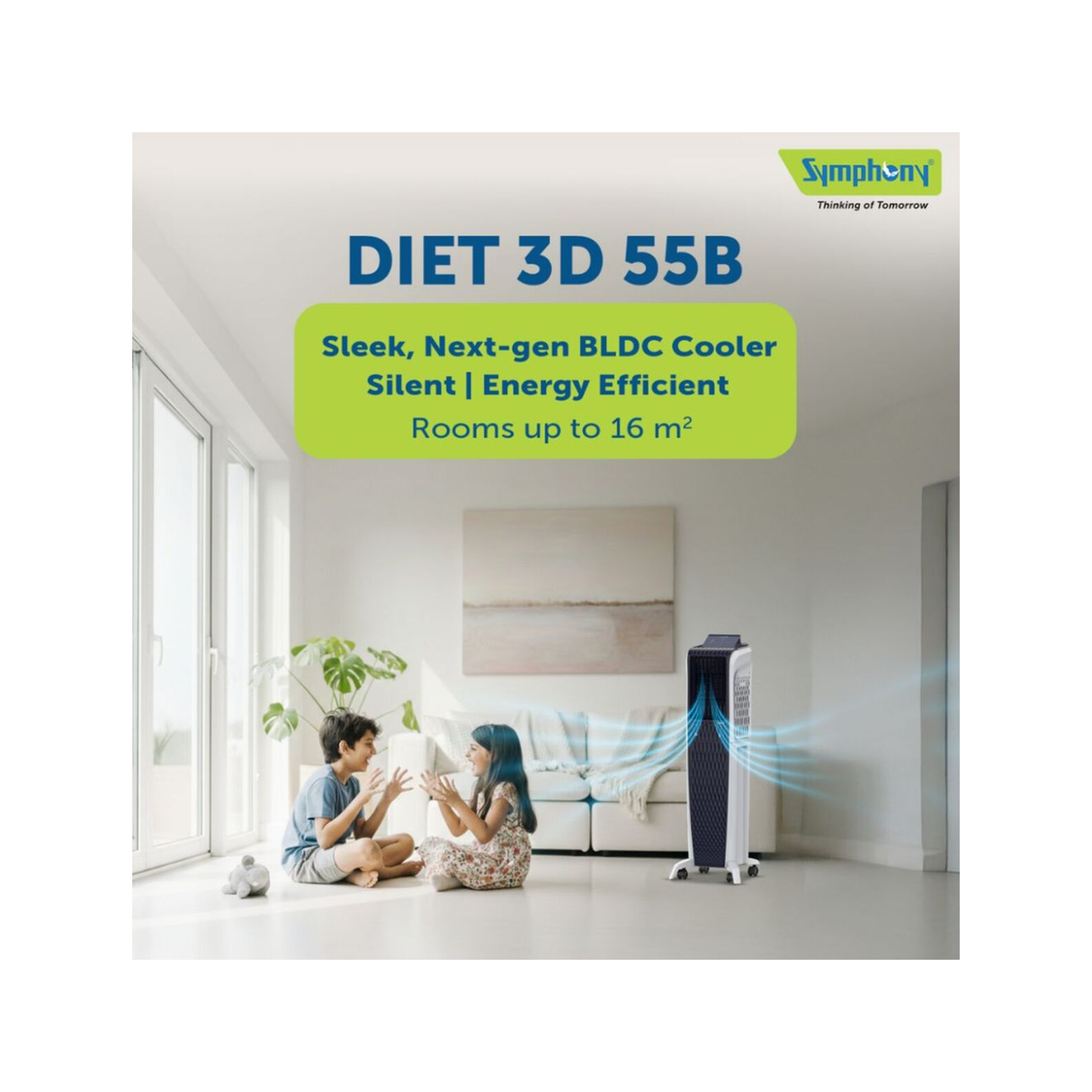سيمفوني مبرد هواء سعة 55 لتر – DIET-3D-55B