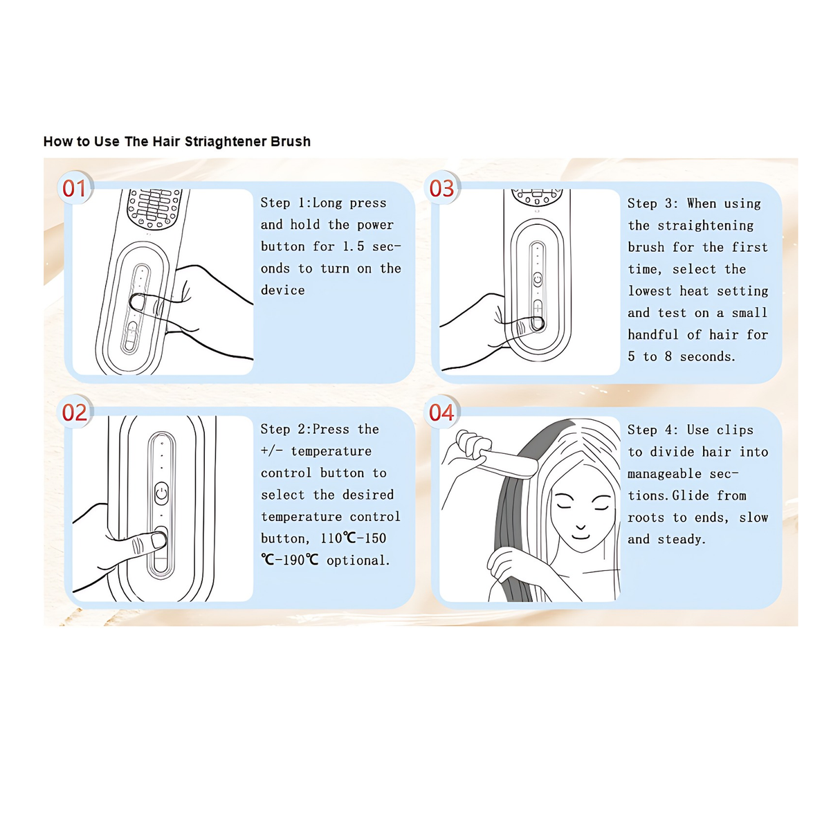 مملس شعر لاسلكي T96 – بيج – 9007002072