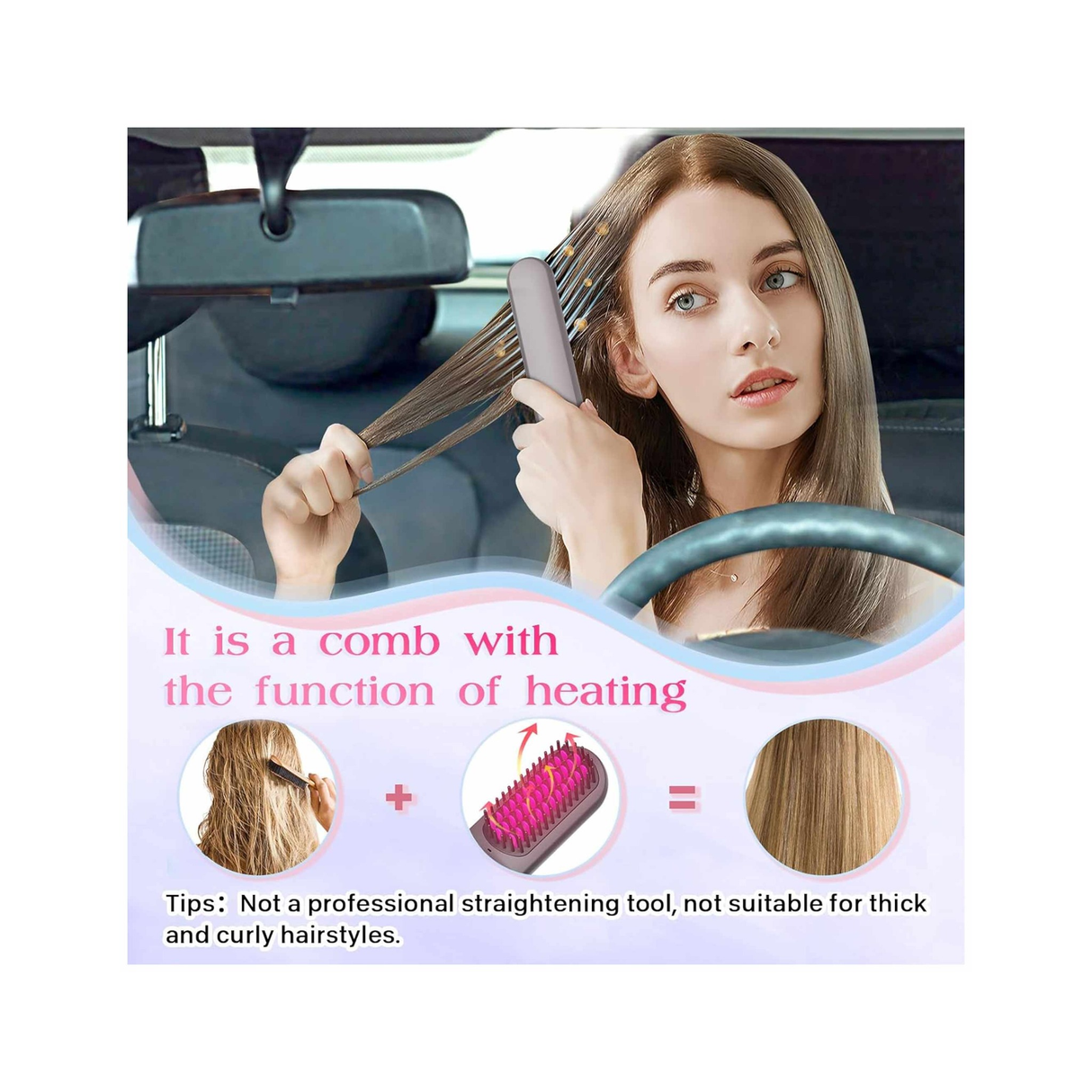 مملس شعر لاسلكي T96 – بيج – 9007002072