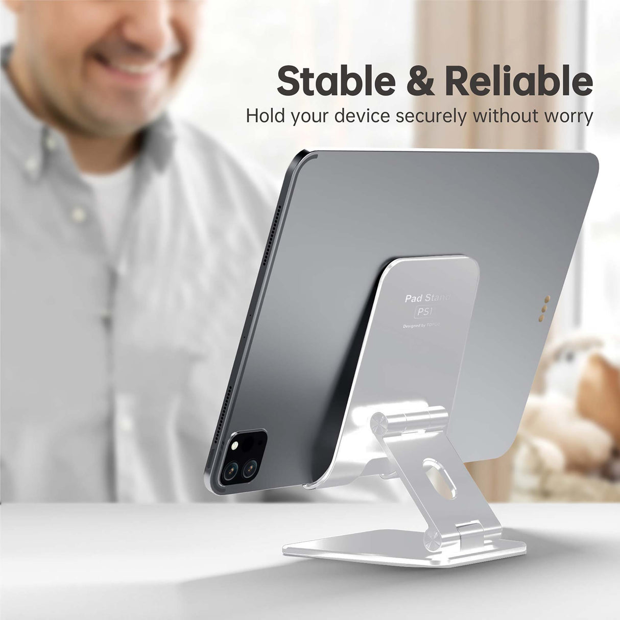 TOPGO - Foldable Tablet Stand - PS1 - Black - Zayoom