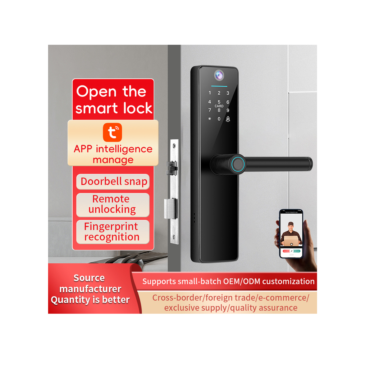 تويا قفل واي فاي مع كاميرا FY16 – أسود