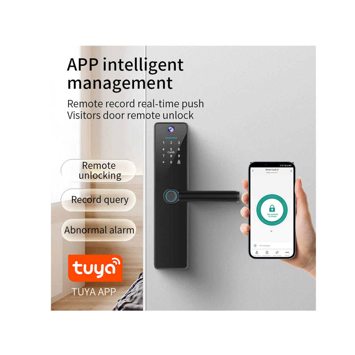 تويا قفل واي فاي مع كاميرا FY16 – أسود