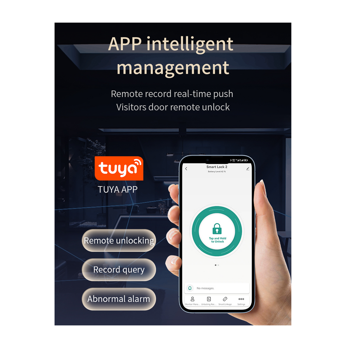 تويا قفل واي فاي مع كاميرا FY16 – أسود