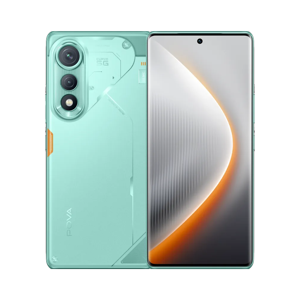 Tecno POVA Curve 5G - 8GB - 256GB - Mobile Phone - Neon Cyan