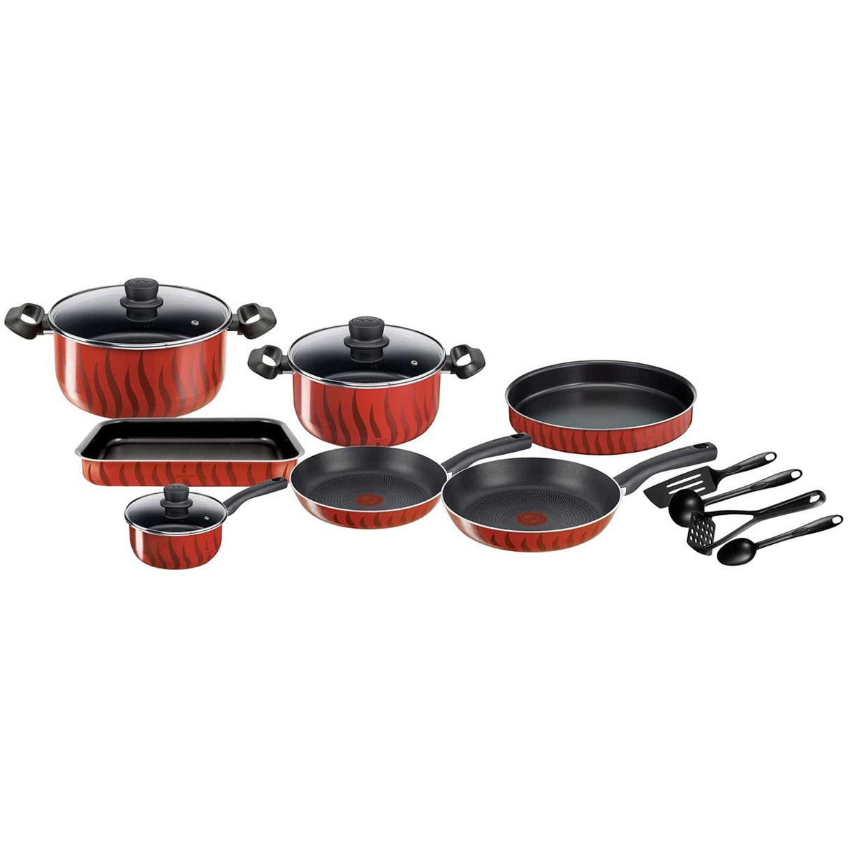 Tefal Tempo Flame Cookware 14PCs Set - Zayoom