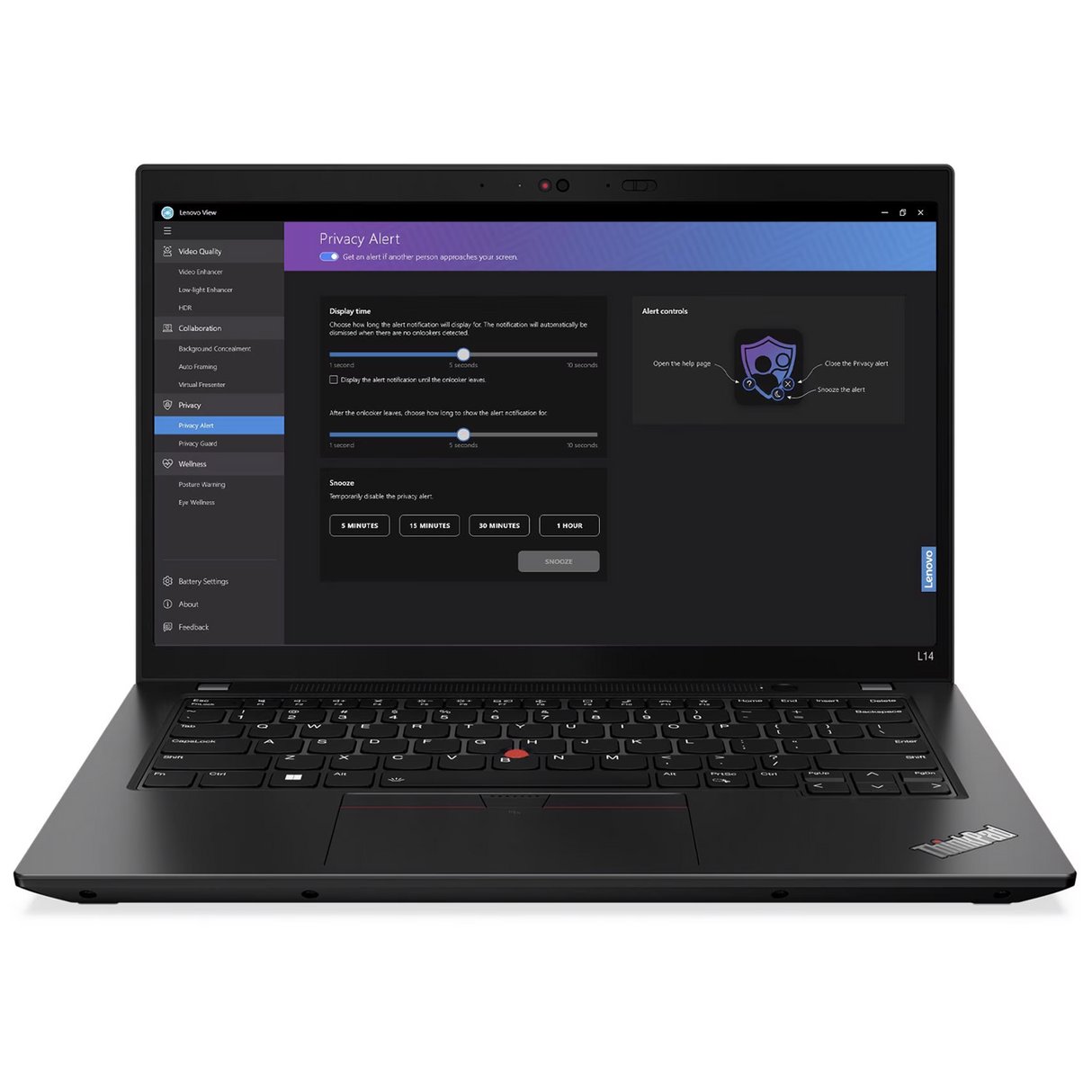 Lenovo ThinkPad L14 Gen 4 Laptop - 14" FHD Multi-Touch - CPU i7-1355U - RAM 16GB DDR4 - SSD 512GB M.2 - DOS (Without OS) - Black (Eng/Arb Keyboard)