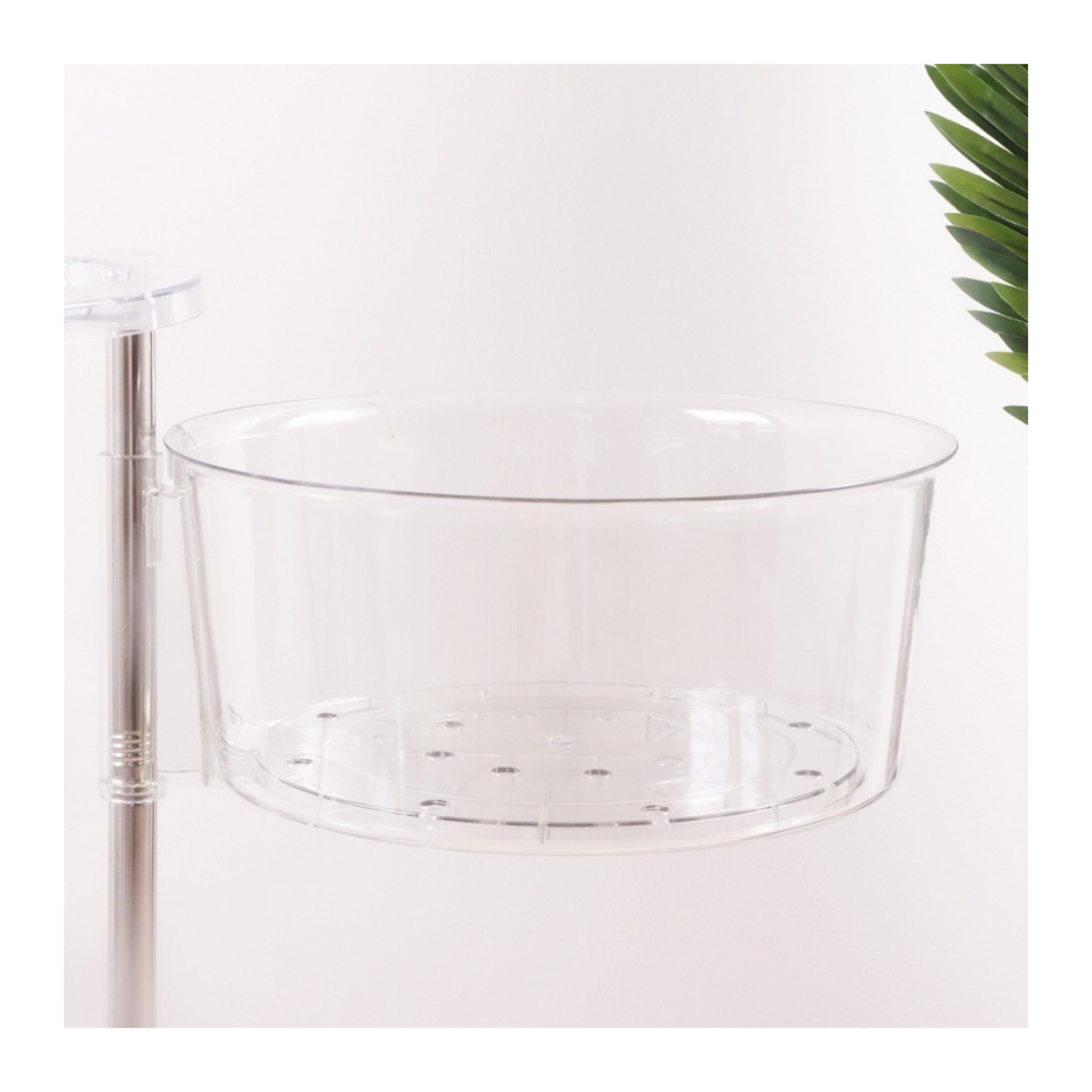 سلة تخزين شفاف متعدد الطبقات دوّار مع سلال قابلة للإزالة – 5 طبقات