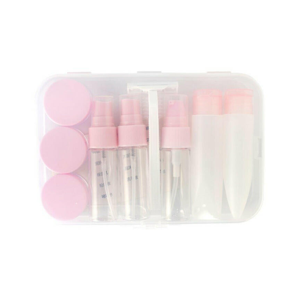 Travel Bottle Set 11 Pieces - Pink