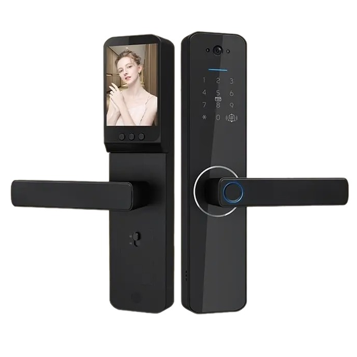 تويا قفل واي فاي مع كاميرا وشاشة للأبواب الخشبية C13 Pro