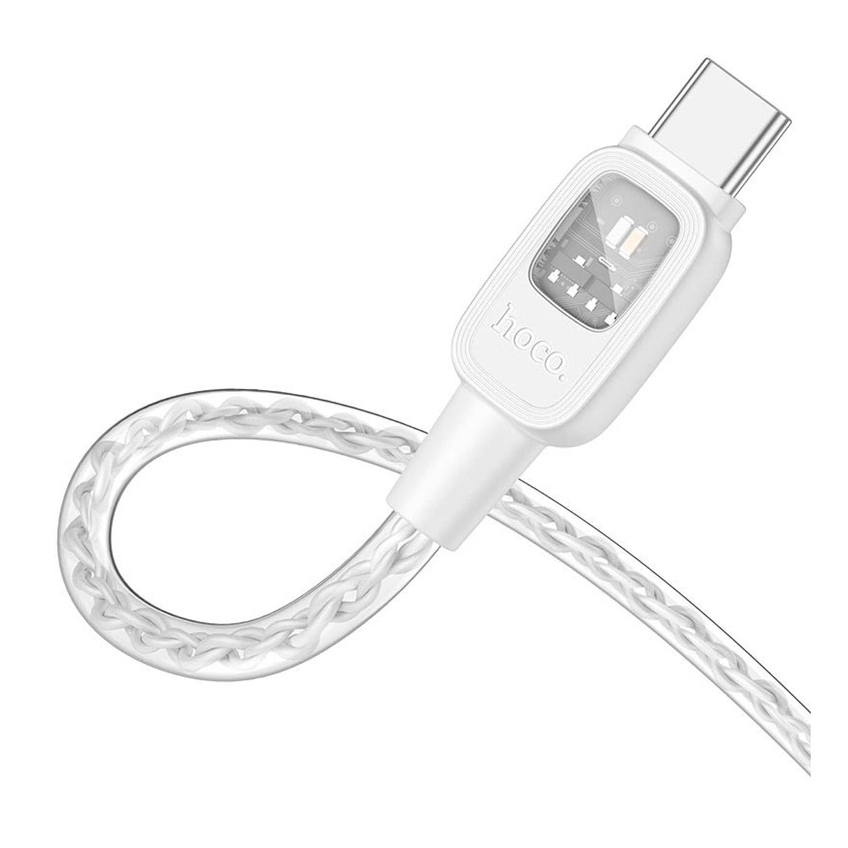 HOCO - U124 - Stone Silicone Intelligent Power-off Charging Data Cable IP - Grey - Zayoom
