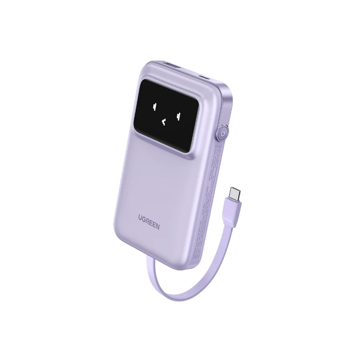 UGREEN 10000mAh Power Bank with Built-in Cable - Purple - Zayoom