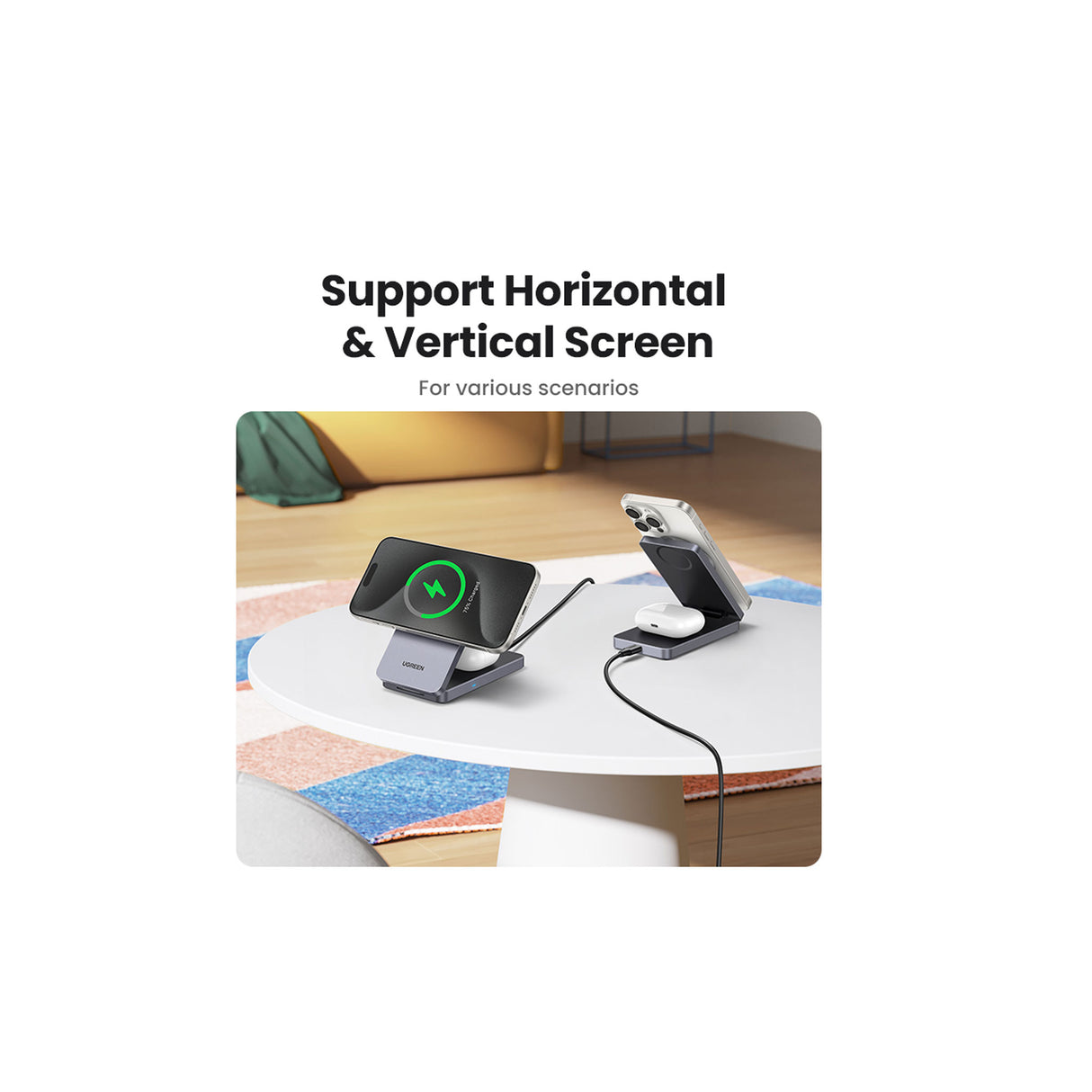 UGREEN 2-in-1 Magnetic Wireless Charger 20w - Zayoom