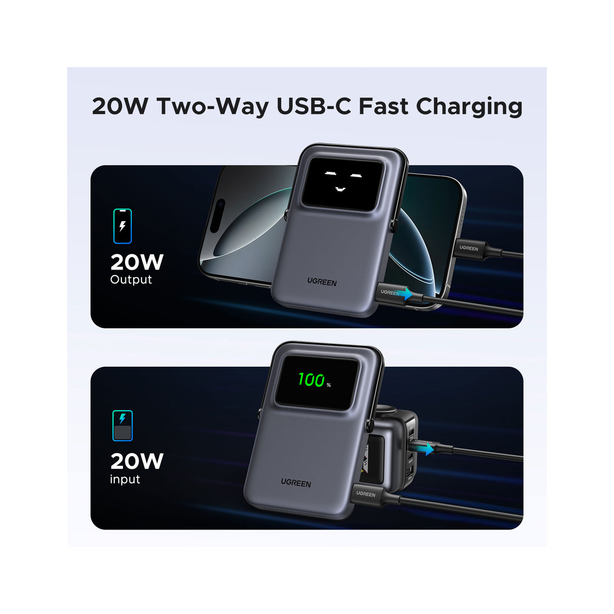 UGREEN 5000mAh Magnetic Wireless Power Bank - Zayoom