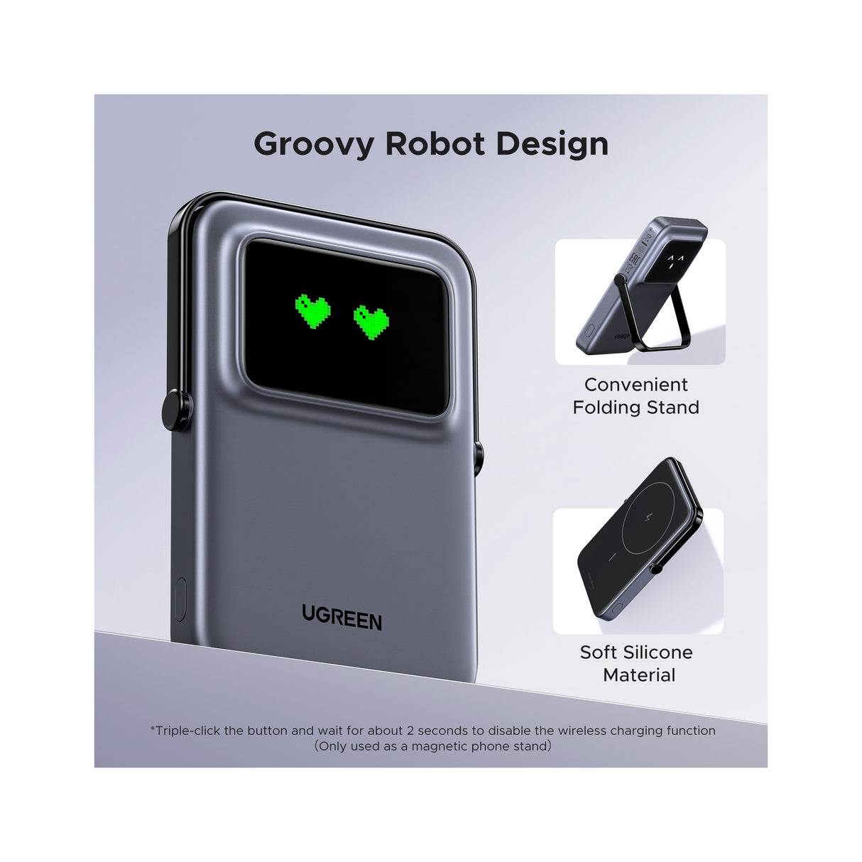 UGREEN 5000mAh Magnetic Wireless Power Bank - Zayoom