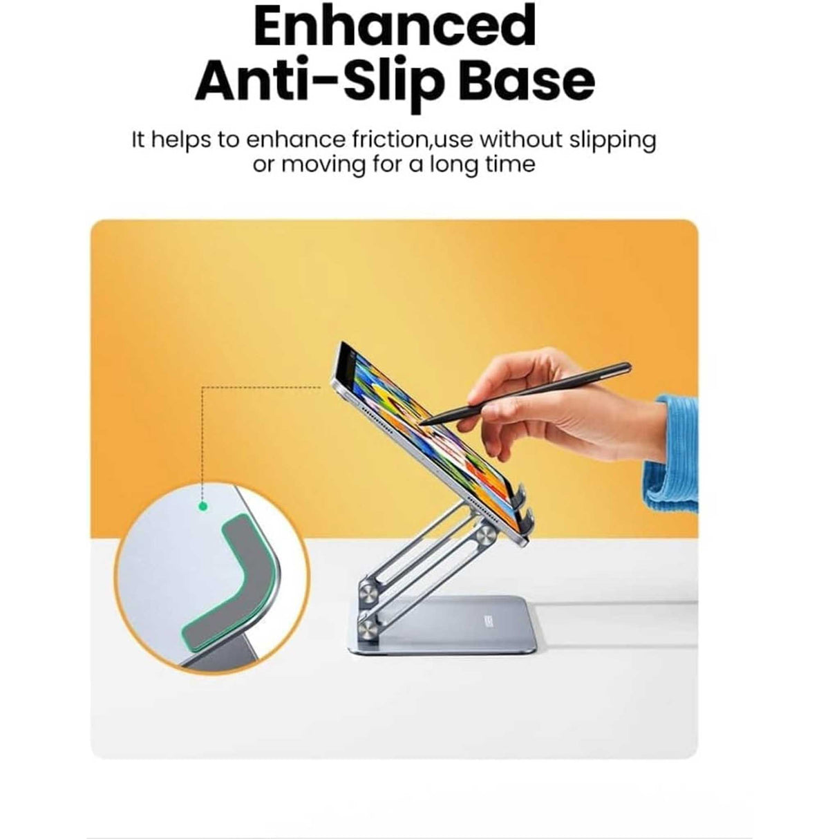 UGREEN - Adjustable Laptop Stand - Silver - Zayoom