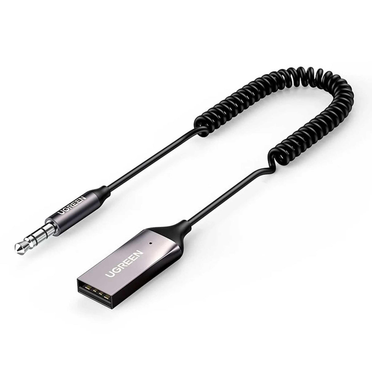 UGREEN Bluetooth Car Receiver Aux With Mic - Space Gray - Zayoom