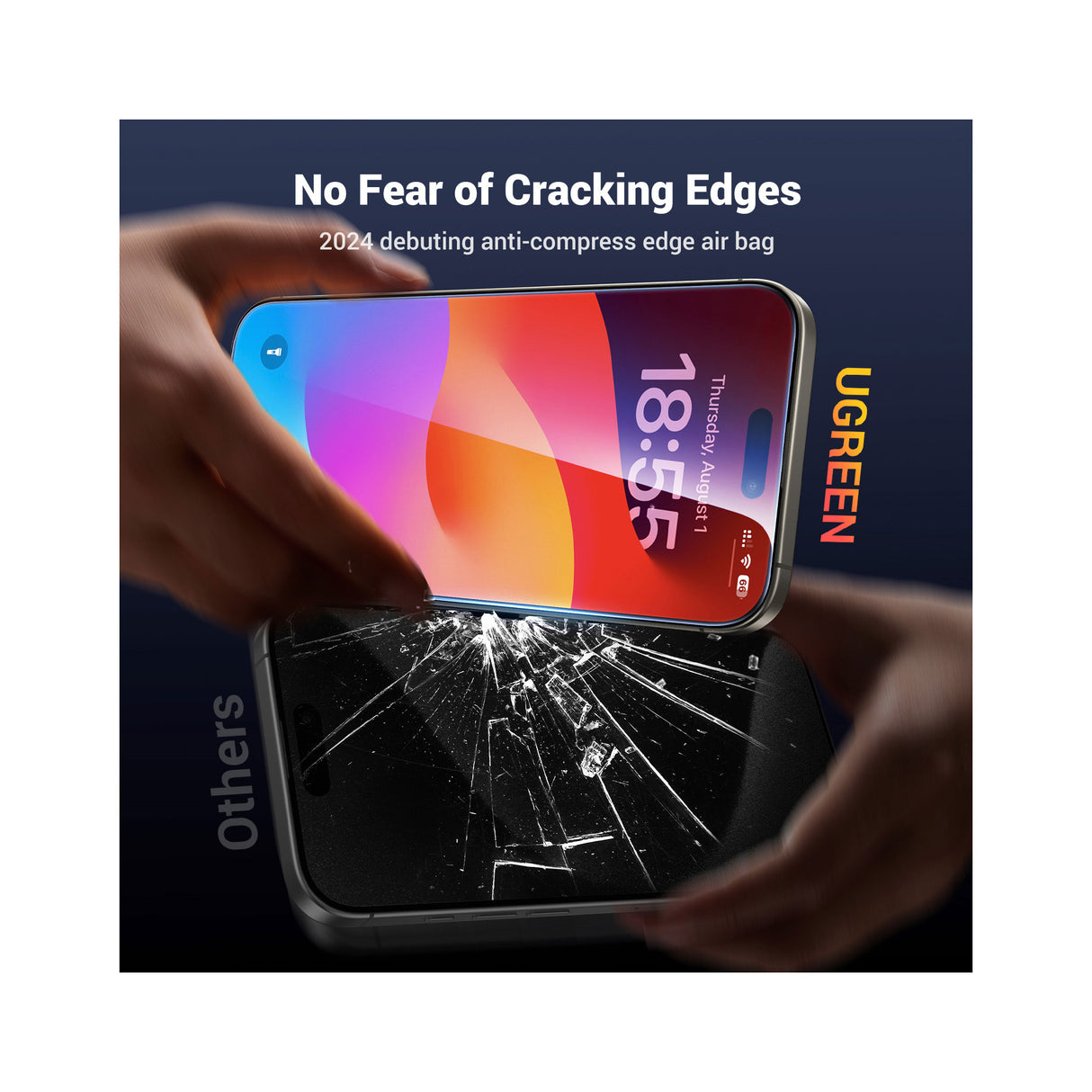 UGREEN HD Screen Protector with Installation Frame for iPhone 16 Pro (2-Pack) - Zayoom