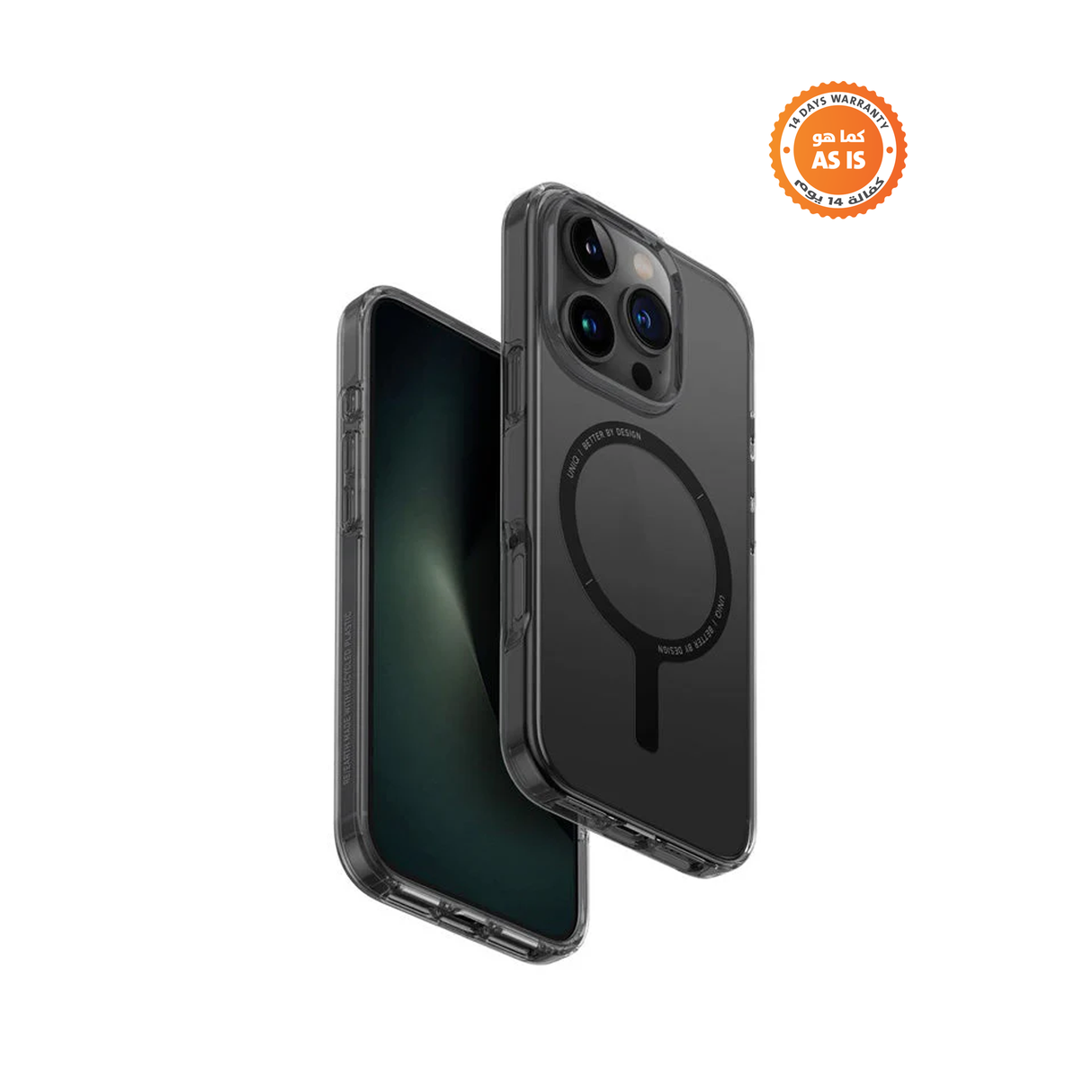 Uniq Hybrid Clario MagSafe Case for iPhone 16 Pro - Smoke - ASIS