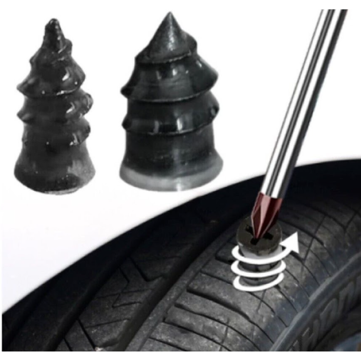 Universal 10‑Piece Tire Repair Nail Kit – DIY Puncture Fix for Cars, Motorcycles & Trucks with Storage Box