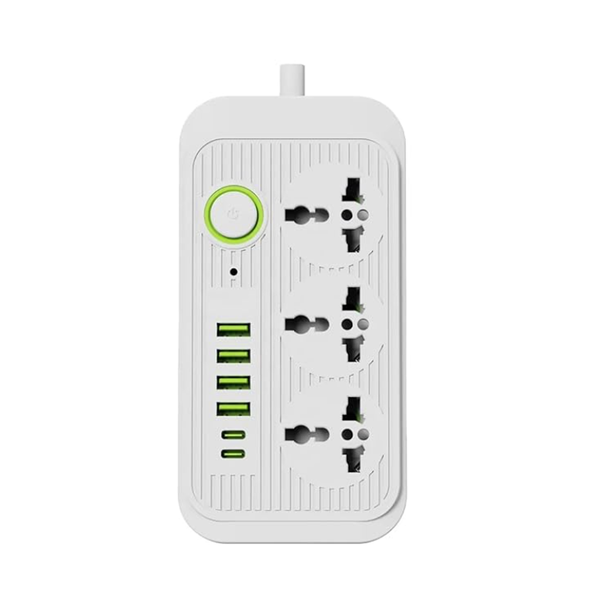 Universal Power Socket Strip with 3 AC Outlets, 3000W High Power Extension Cable