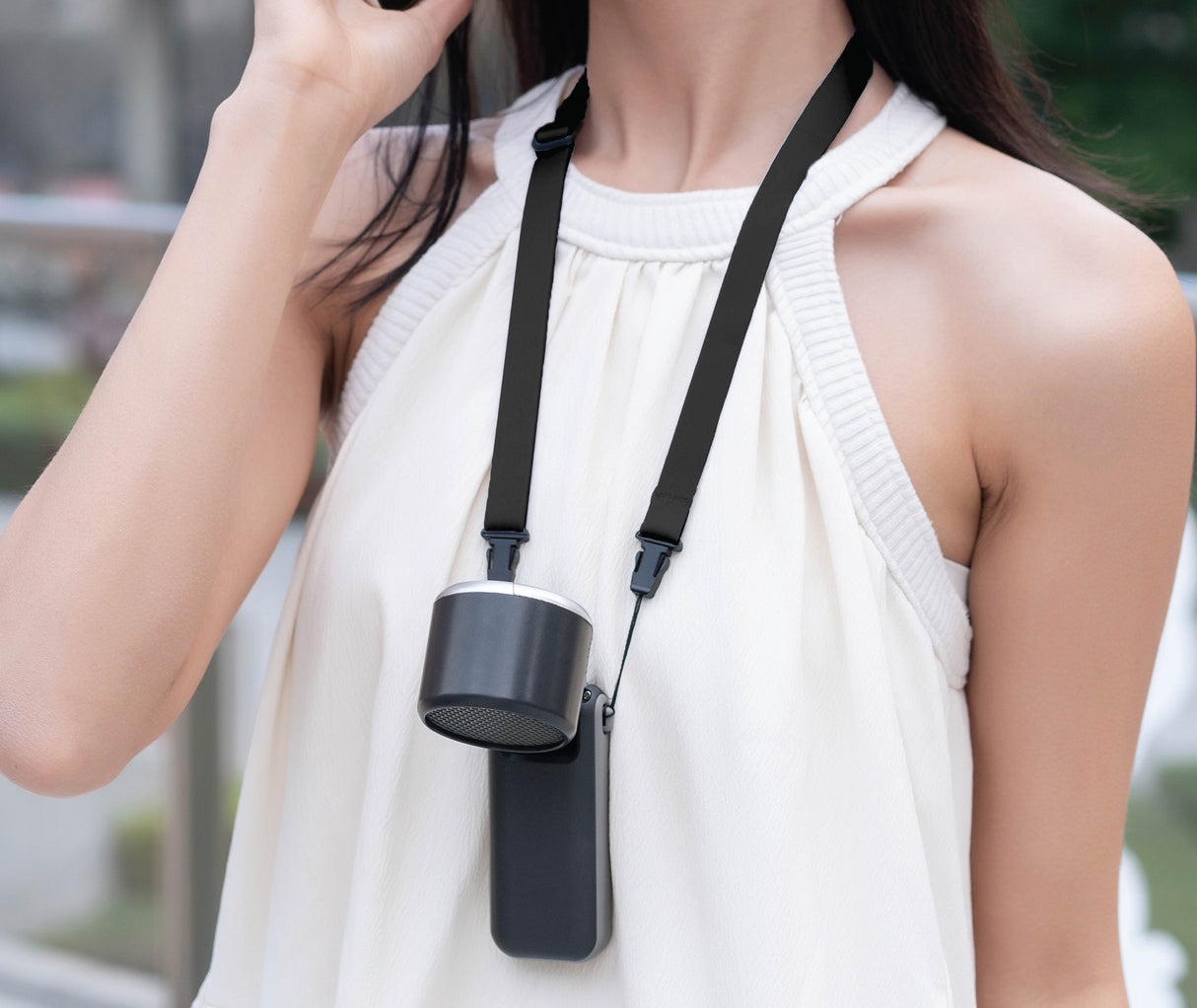 SIA Handheld High Speed Cold Cooling Ice Compress Rechargeable Fan 3600Mah- Black