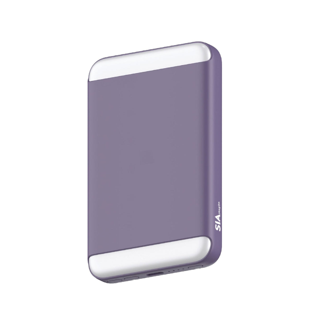 SIA MagOn SIPBMG8LD-PR Magnetic Power Bank PD 20W - Wireless Charging 15W With LED Light 8000 mAh - Purple - Zayoom