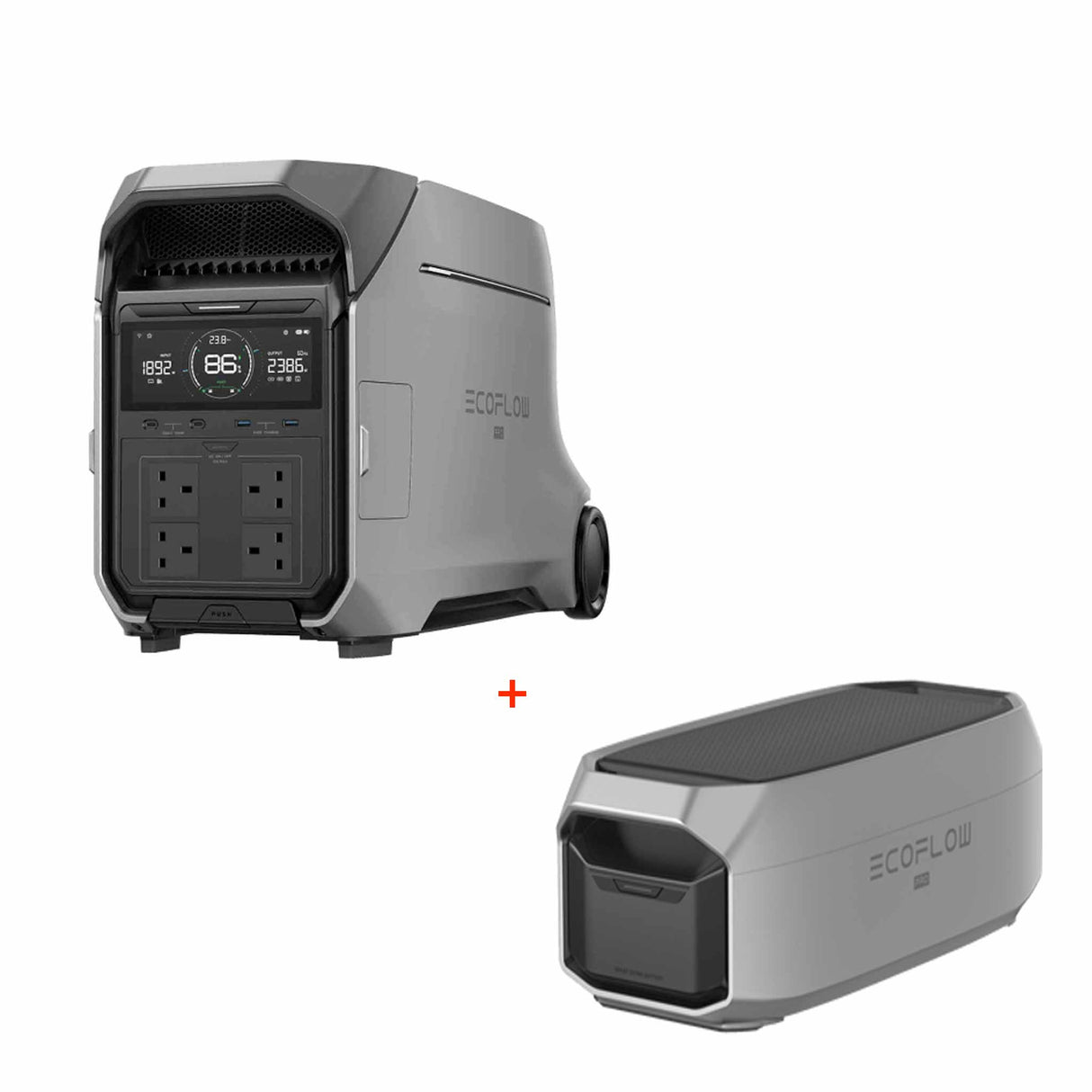 EcoFlow DELTA Pro 3 Portable Power Station 4096Wh Capacity 4000W Output, X-Boost Up to 6000W + Extra Battery With 2 Power Banks