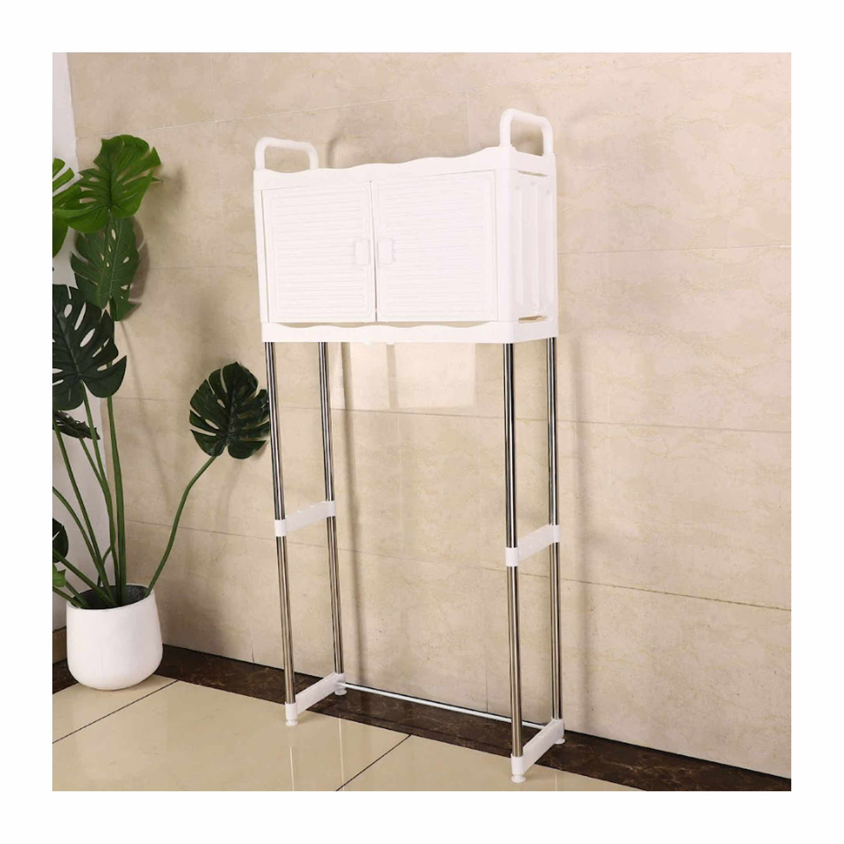 Versatile Multi-Purpose Washing Machine Storage Rack for Laundry Room and Bathroom