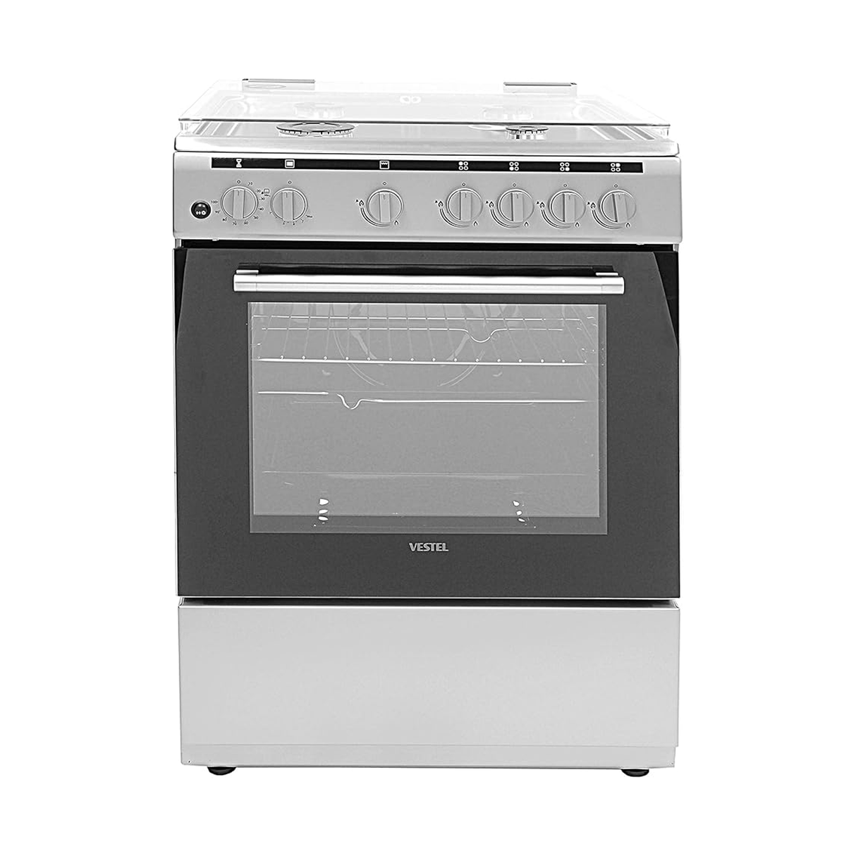 Vestel 4 Burners 60x60cm Gas Cooker - Stainless Steel - Zayoom