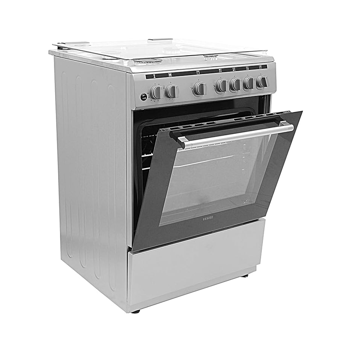 Vestel 4 Burners 60x60cm Gas Cooker - Stainless Steel - Zayoom