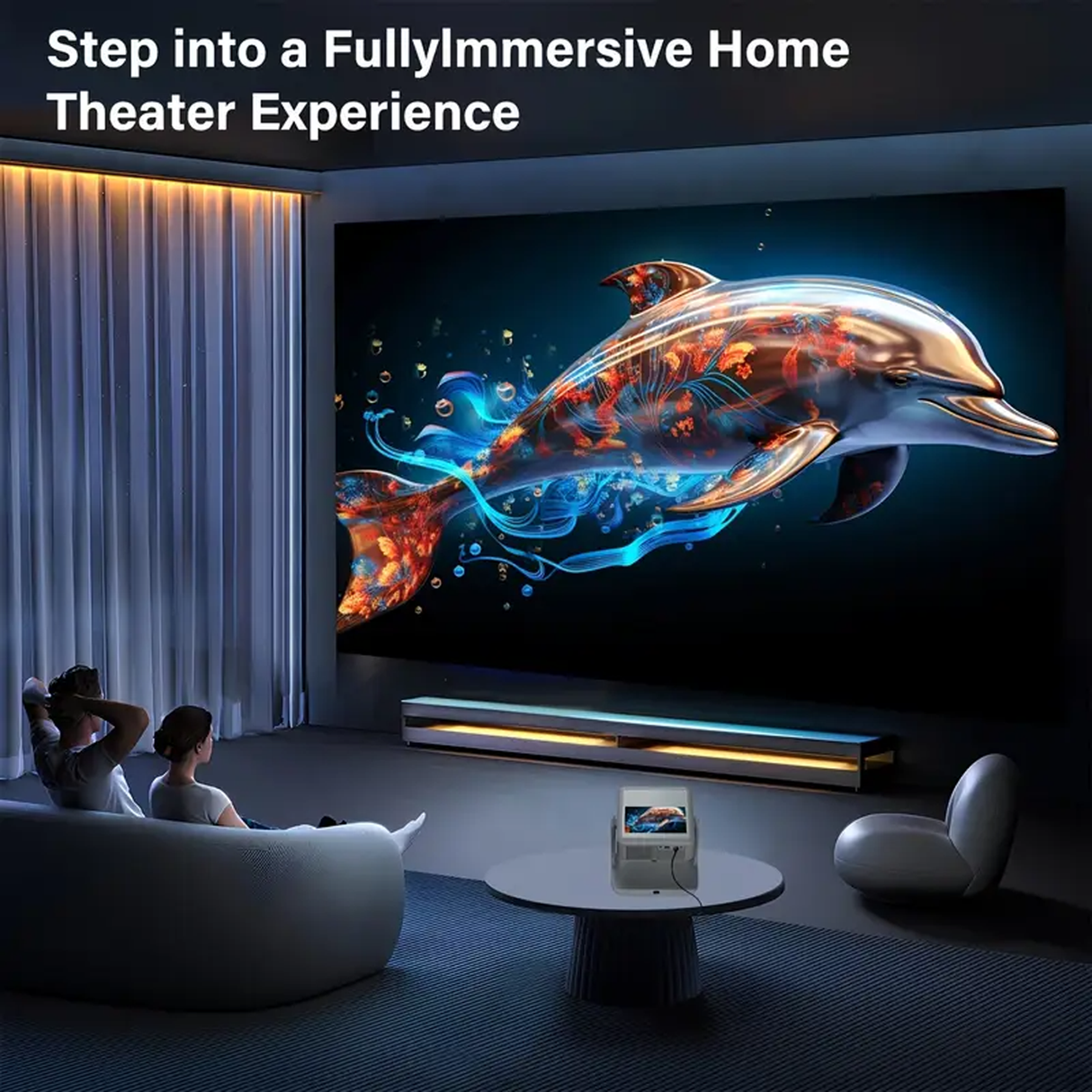 Volto Touch Screen Projector - Gray