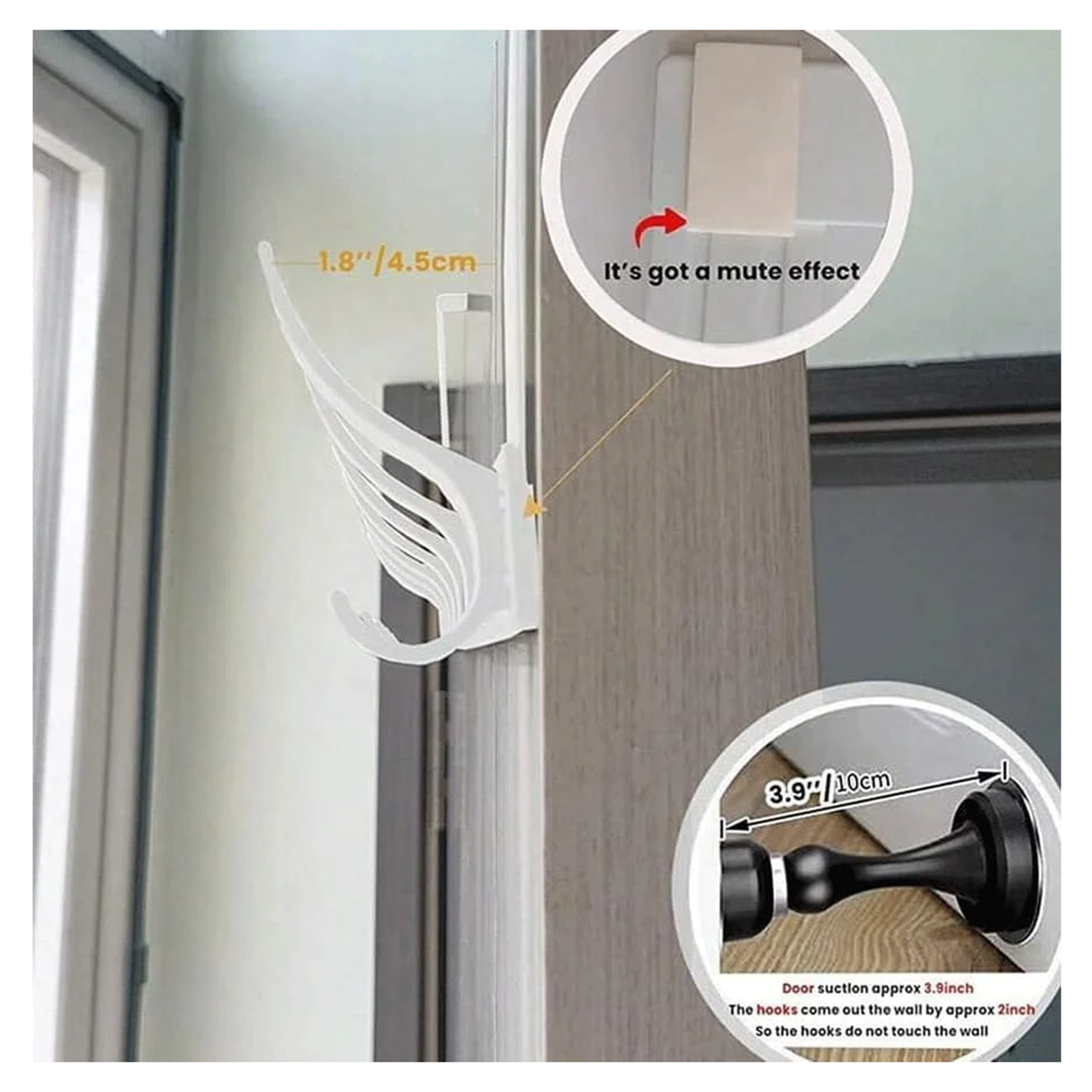 منظم معلق على الباب باستخدام خطافات للحمام وغرفة النوم