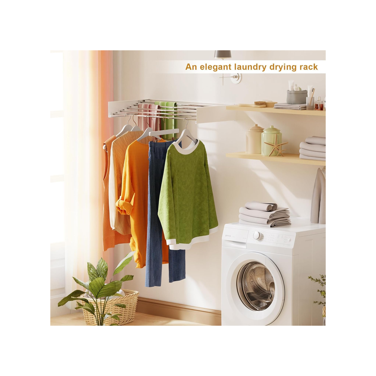 رف ملابس / مناشف يُثبت على الحائط